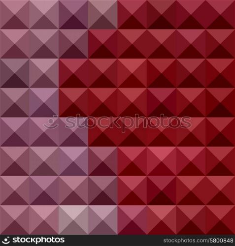 Low polygon style illustration of falu red bstract geometric background.. Falu Red Abstract Low Polygon Background