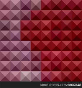 Low polygon style illustration of falu red bstract geometric background.. Falu Red Abstract Low Polygon Background
