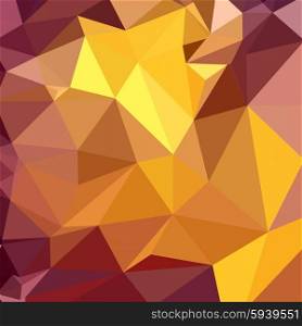 Low polygon style illustration of golden poppy yellow abstract geometric background.. Golden Poppy Yellow Abstract Low Polygon Background