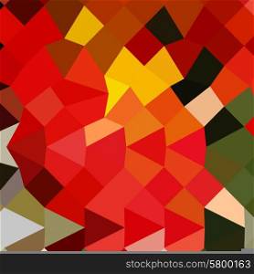Low polygon style illustration of lava red abstract geometric background.. Lava Red Abstract Low Polygon Background