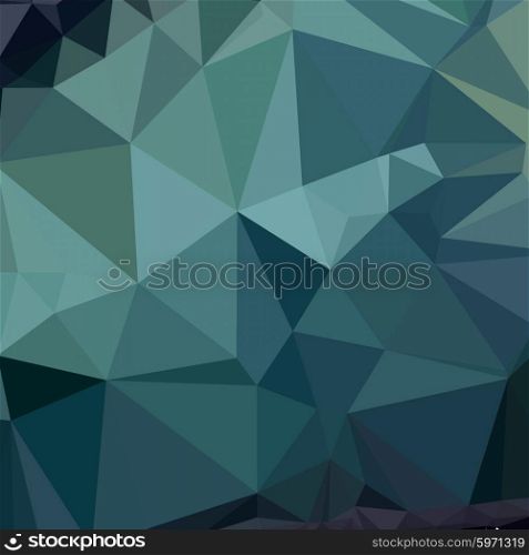 Low polygon style illustration of metallic seaweed green abstract geometric background.. Metallic Seaweed Green Abstract Low Polygon Background