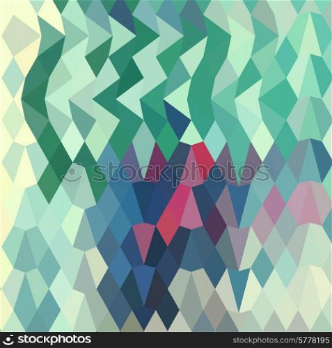 Low polygon style illustration of myrtle green abstract geometric background.. Myrtle Green Abstract Low Polygon Background