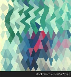 Low polygon style illustration of myrtle green abstract geometric background.. Myrtle Green Abstract Low Polygon Background