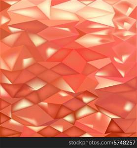 Low polygon style illustration of orange crystals abstract background.. Orange Crystals Abstract Low Polygon Background