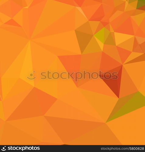 Low polygon style illustration of pumpkin orange abstract geometric background.. Pumpkin Orange Abstract Low Polygon Background