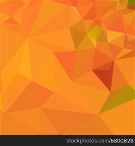 Low polygon style illustration of pumpkin orange abstract geometric background.. Pumpkin Orange Abstract Low Polygon Background