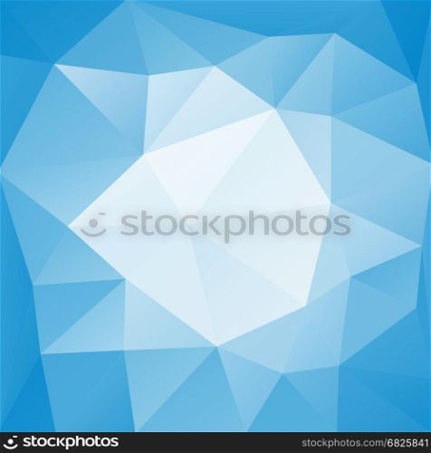 Low polygonal blue bright square background. Fantasy decor gradient blueish color backdrop template. Vector illustration.