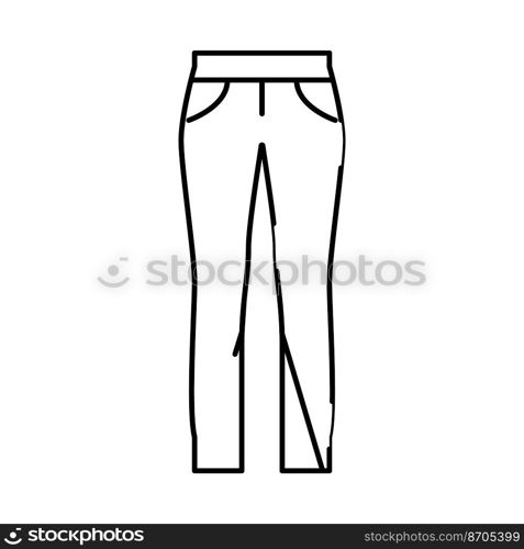 low rise pants apparel line icon vector. low rise pants apparel sign. isolated contour symbol black illustration. low rise pants apparel line icon vector illustration