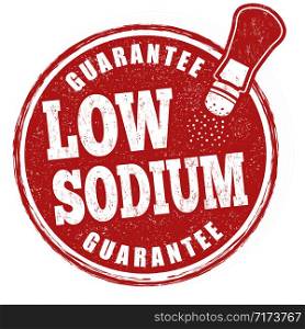 Low sodium sign or stamp on white background, vector illustration