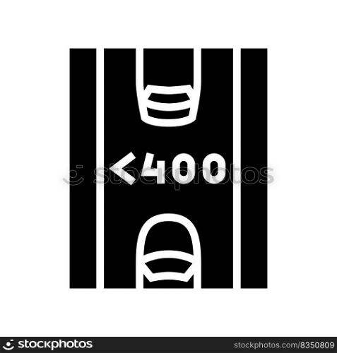 low traffic road glyph icon vector. low traffic road sign. isolated symbol illustration. low traffic road glyph icon vector illustration