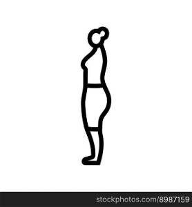 lower body fat body type line icon vector. lower body fat body type sign. isolated contour symbol black illustration. lower body fat body type line icon vector illustration