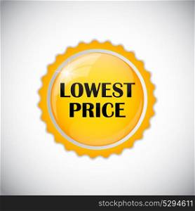 Lowest Price Golden Label Vector Illustration EPS10. Lowest Price Golden Label Vector Illustration