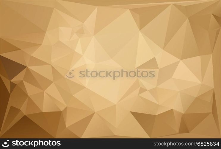Lowpolygonal brown horizontal pattern. Vector illustration. Ambient color futuristic fantasy background.