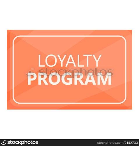 Loyalty program card icon cartoon vector. Gift client. Online happy. Loyalty program card icon cartoon vector. Gift client
