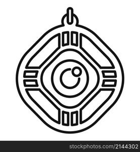 Luck amulet icon outline vector. Esoteric bead. Mystical magic. Luck amulet icon outline vector. Esoteric bead