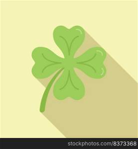 Luck clover icon flat vector. Four leaf. Lucky day. Luck clover icon flat vector. Four leaf