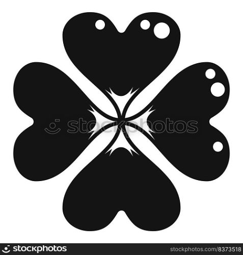 Luck clover icon simple vector. Four leaf. Lucky day. Luck clover icon simple vector. Four leaf