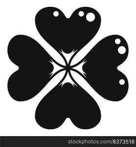 Luck clover icon simple vector. Four leaf. Lucky day. Luck clover icon simple vector. Four leaf