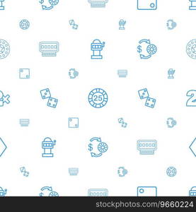 Luck icons pattern seamless white background Vector Image
