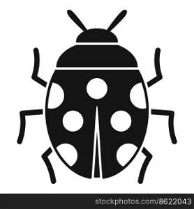 Luck ladybug icon simple vector. Japan fuji. Cute charm. Luck ladybug icon simple vector. Japan fuji