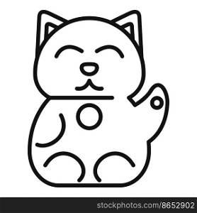 Lucky cat animal icon outline vector. Japan neko. Chinese toy. Lucky cat animal icon outline vector. Japan neko