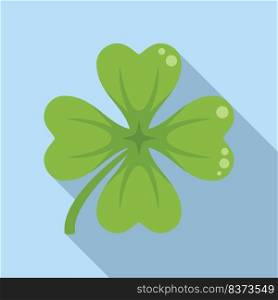 Lucky clover icon flat vector. Four leaf. Fortune luck. Lucky clover icon flat vector. Four leaf
