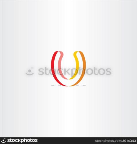 lucky horseshoe colorful vector logo design