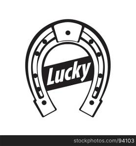 lucky - horseshoe design. the design of a horseshoe for the lucky. Vector illustration icon