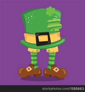 LUCKY, SHOES, HAT, GREEN, 10, Vector, illustration, cartoon, graphic, vec