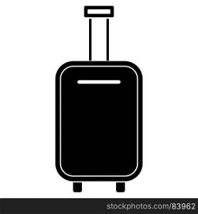 Luggage bag black icon .