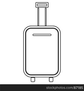 Luggage bag black icon .