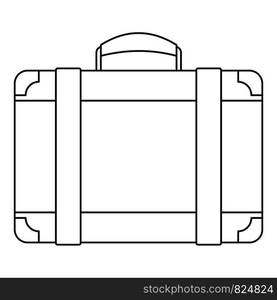 Luggage bag icon. Outline illustration of luggage bag vector icon for web design isolated on white background. Luggage bag icon, outline style