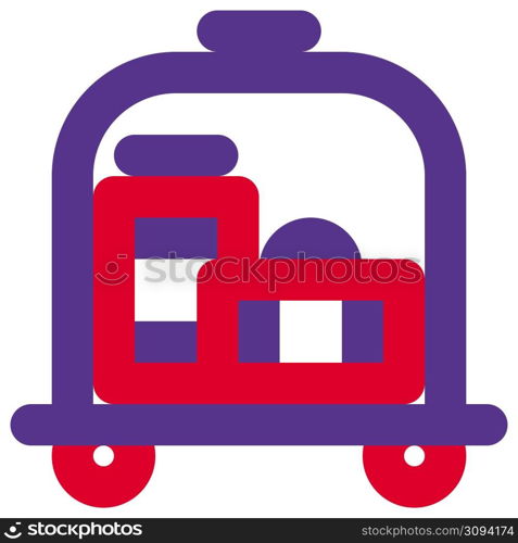 Luggage cart for carrying large items of passenger