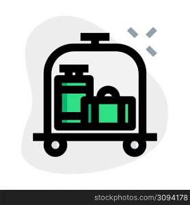 Luggage cart for carrying large items of passenger