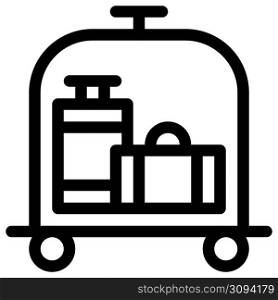 Luggage cart for carrying large items of passenger