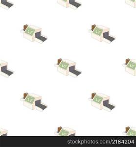 Luggage check in at the airport pattern seamless background texture repeat wallpaper geometric vector. Luggage check in at the airport pattern seamless vector