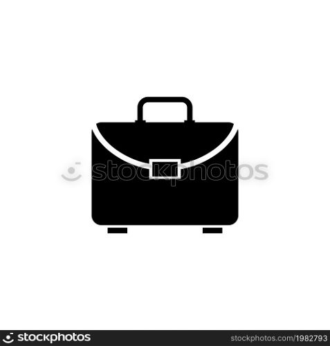 Luggage. Flat Vector Icon. Simple black symbol on white background. Luggage Flat Vector Icon
