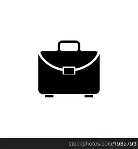 Luggage. Flat Vector Icon. Simple black symbol on white background. Luggage Flat Vector Icon