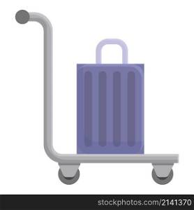 Luggage icon cartoon vector. Trolley suitcase. Baggage travel. Luggage icon cartoon vector. Trolley suitcase