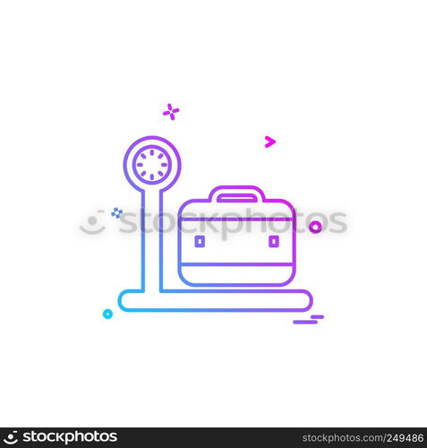 Luggage icon design vector