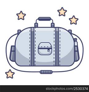 luggage. Vector illustration. bag, belt for sports and travel with stars.