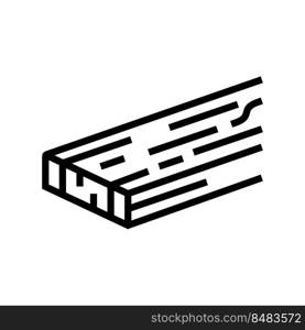 lumber wood timber line icon vector. lumber wood timber sign. isolated contour symbol black illustration. lumber wood timber line icon vector illustration