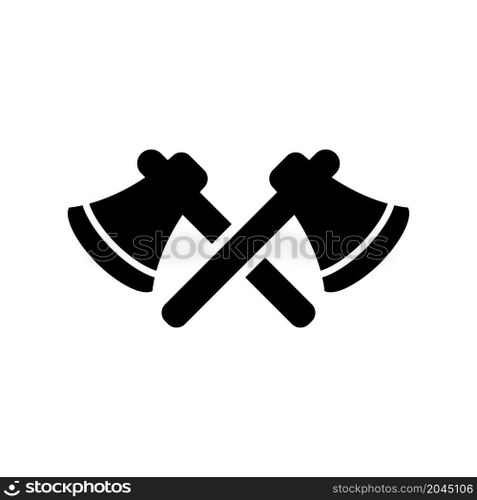 lumberjack axe icon vector solid style
