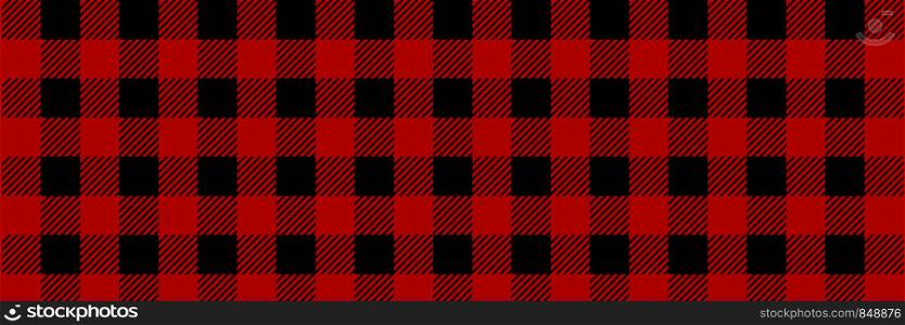 Lumberjack Buffalo Plaid Seamless Pattern. Red and Black Lumberjack. Seamless vector background. Lumberjack Buffalo Plaid Seamless Pattern. Red and Black Lumberjack