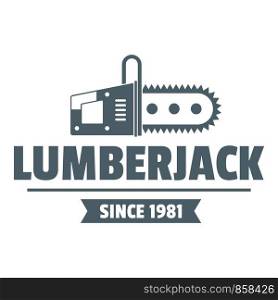 Lumberjack logo. Simple illustration of lumberjack vector logo for web. Lumberjack logo, simple gray style