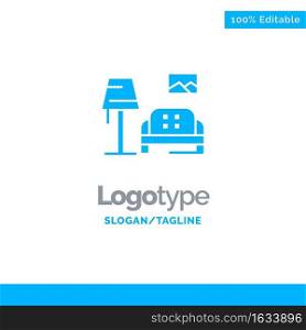 Lump, Room, Sofa, Gallery Blue Business Logo Template