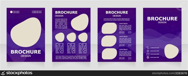 Lunar exploration program blank brochure design. Template set with copy space for text. Premade corporate reports collection. Editable 4 paper pages. Arial Black, Regular fonts used. Lunar exploration program blank brochure design