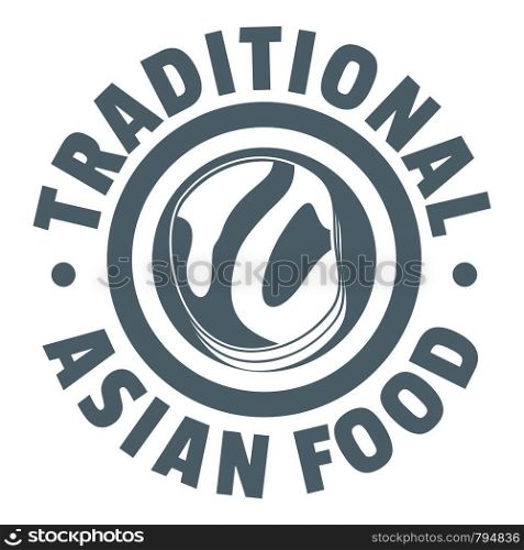 Lunch asian food logo. Simple illustration of lunch asian food vector logo for web. Lunch asian food logo, simple gray style