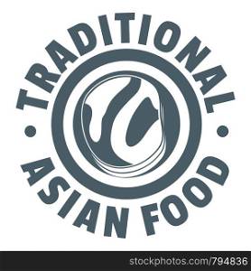Lunch asian food logo. Simple illustration of lunch asian food vector logo for web. Lunch asian food logo, simple gray style