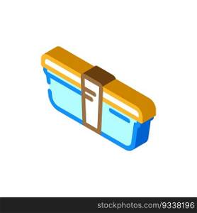 lunch box glass food isometric icon vector. lunch box glass food sign. isolated symbol illustration. lunch box glass food isometric icon vector illustration